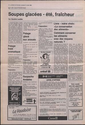 Le Soleil de Colombie, July 21, 1989, page 14
