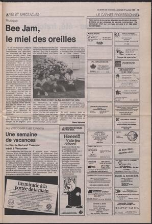 Le Soleil de Colombie, July 21, 1989, page 13