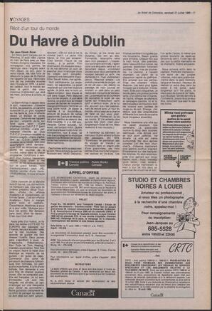 Le Soleil de Colombie, July 21, 1989, page 11