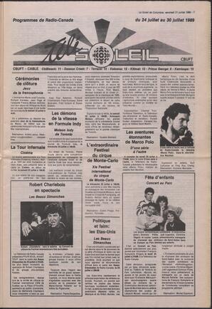 Le Soleil de Colombie, July 21, 1989, page 7