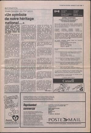 Le Soleil de Colombie, July 21, 1989, page 5