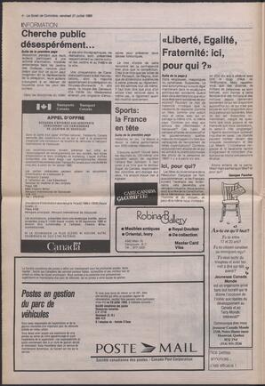 Le Soleil de Colombie, July 21, 1989, page 4