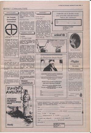 Le Soleil de Colombie, July 21, 1989, page 3