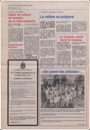 Le Soleil de Colombie, July 14, 1989, page 20