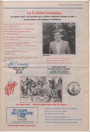 Le Soleil de Colombie, July 14, 1989, page 11