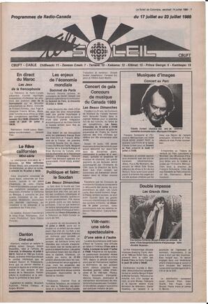 Le Soleil de Colombie, July 14, 1989, page 7