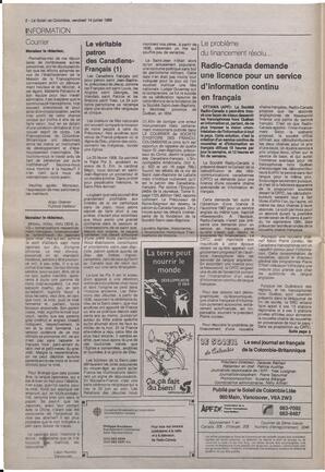Le Soleil de Colombie, July 14, 1989, page 2