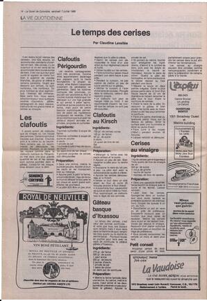 Le Soleil de Colombie, July 7, 1989, page 14