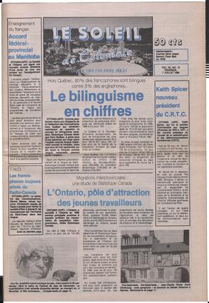 Le Soleil de Colombie, July 7, 1989, page 1