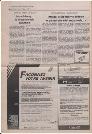 Le Soleil de Colombie, June 30, 1989, page 12