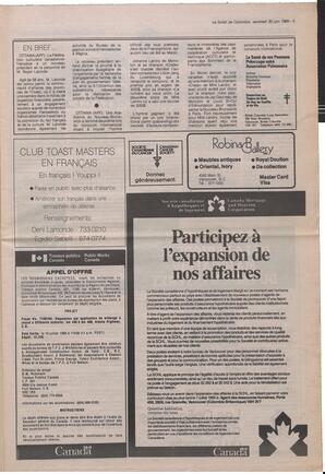 Le Soleil de Colombie, June 30, 1989, page 5