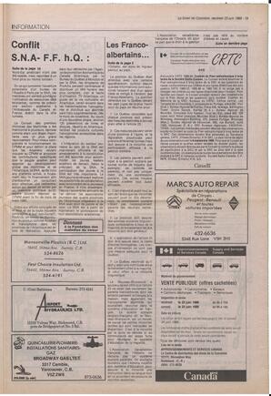 Le Soleil de Colombie, June 23, 1989, page 19