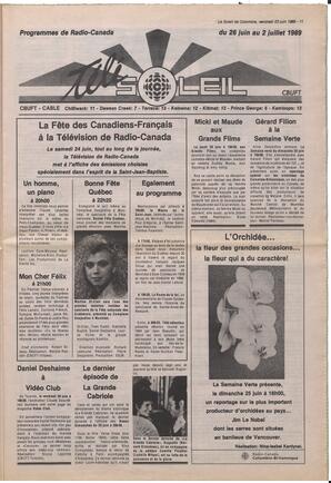 Le Soleil de Colombie, June 23, 1989, page 11