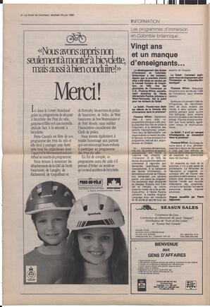 Le Soleil de Colombie, June 23, 1989, page 8