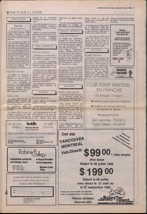 Le Soleil de Colombie, June 23, 1989, page 3