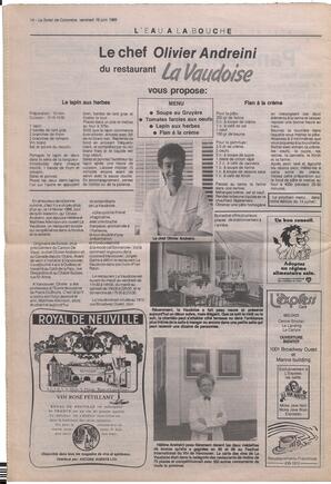 Le Soleil de Colombie, June 16, 1989, page 14