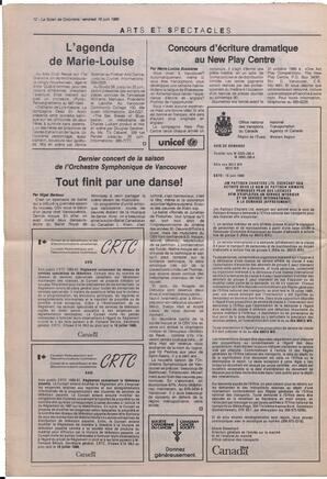 Le Soleil de Colombie, June 16, 1989, page 12