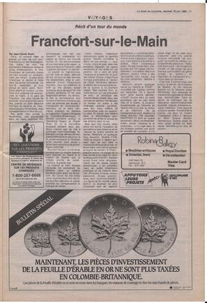 Le Soleil de Colombie, June 16, 1989, page 11