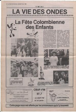 Le Soleil de Colombie, June 16, 1989, page 10