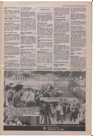 Le Soleil de Colombie, June 16, 1989, page 9