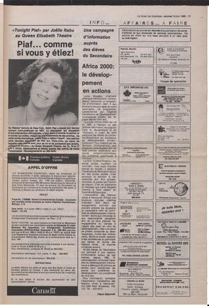 Le Soleil de Colombie, June 9, 1989, page 13