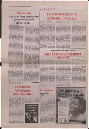 Le Soleil de Colombie, June 2, 1989, page 20