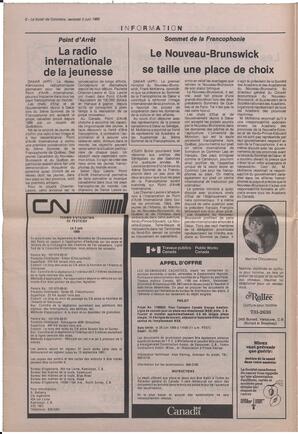 Le Soleil de Colombie, June 2, 1989, page 6