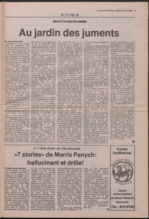 Le Soleil de Colombie, May 19, 1989, page 13