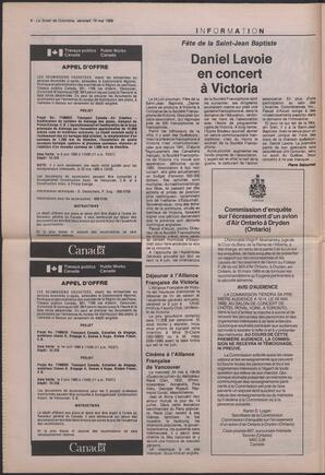 Le Soleil de Colombie, May 19, 1989, page 6