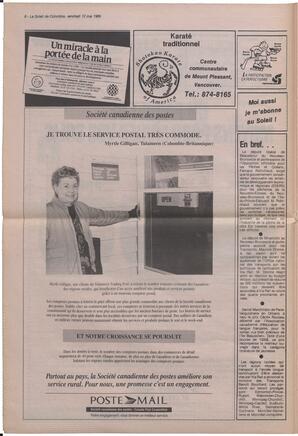 Le Soleil de Colombie, May 12, 1989, page 8