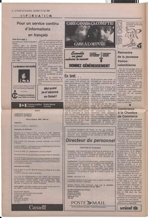 Le Soleil de Colombie, May 12, 1989, page 6