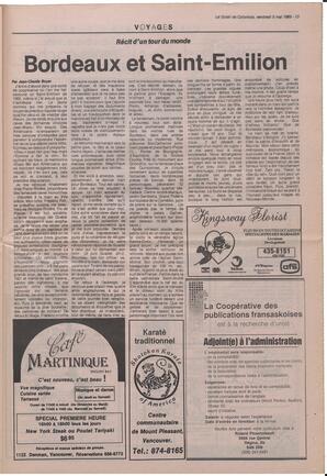 Le Soleil de Colombie, May 5, 1989, page 13