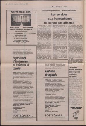 Le Soleil de Colombie, May 5, 1989, page 4