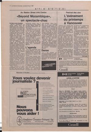 Le Soleil de Colombie, April 28, 1989, page 12