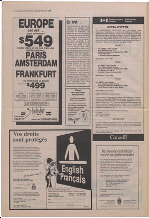 Le Soleil de Colombie, April 28, 1989, page 4