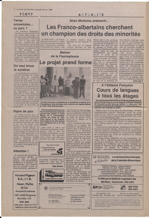 Le Soleil de Colombie, April 28, 1989, page 2