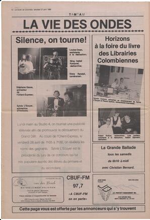 Le Soleil de Colombie, April 21, 1989, page 10