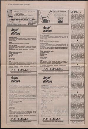 Le Soleil de Colombie, April 21, 1989, page 4