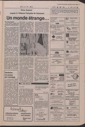 Le Soleil de Colombie, April 14, 1989, page 13