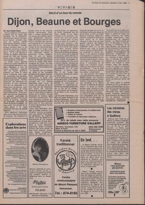 Le Soleil de Colombie, April 14, 1989, page 11