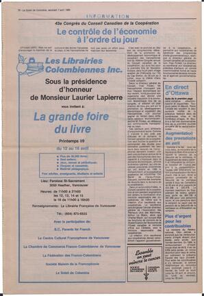 Le Soleil de Colombie, April 7, 1989, page 16
