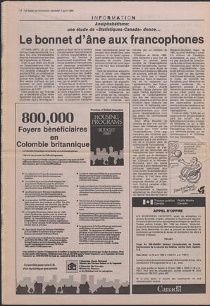 Le Soleil de Colombie, April 7, 1989, page 14