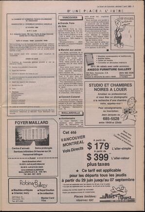 Le Soleil de Colombie, April 7, 1989, page 3