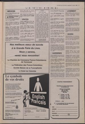 Le Soleil de Colombie, March 31, 1989, page 15