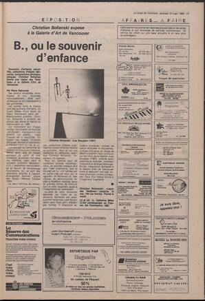 Le Soleil de Colombie, March 24, 1989, page 13