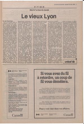 Le Soleil de Colombie, March 24, 1989, page 11