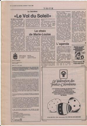 Le Soleil de Colombie, March 17, 1989, page 20