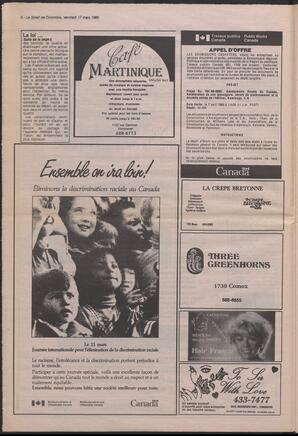 Le Soleil de Colombie, March 17, 1989, page 6