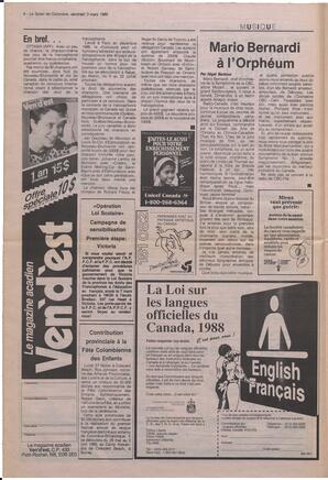 Le Soleil de Colombie, March 3, 1989, page 6