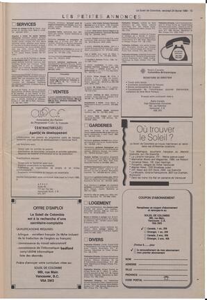 Le Soleil de Colombie, February 24, 1989, page 15